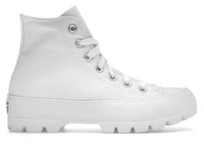 Pre-owned Converse Women's  Chuck Taylor All Star Lugged Hi Sneakers In White/black