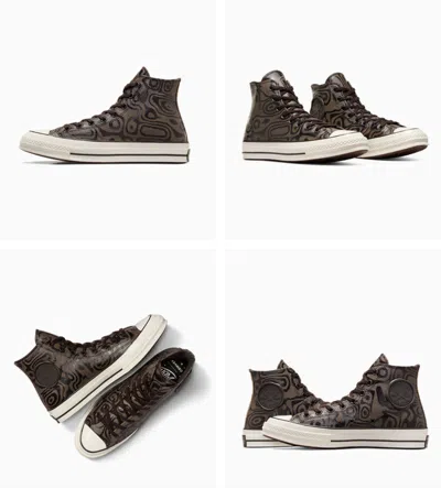 Pre-owned Converse Women's  X Wonka Chuck 70 Chocolate Swirl Oompa Shoes A08151c In Multicolor