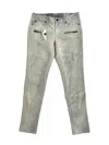 Converse Women's Copley Rocker Striped Washout Denim Skinny Stretch Jeans In Light Blue In Blue