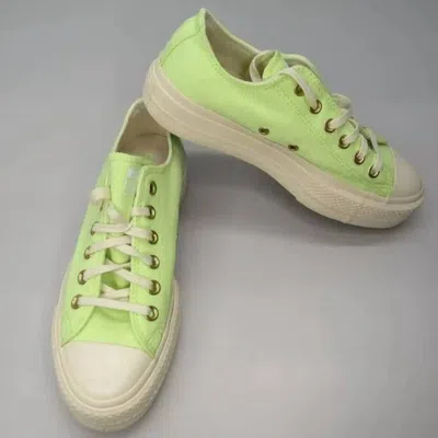 Converse Women's Low Running Tennis Shoe In Citron In Green