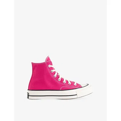Converse Womens All Star Hi 70 Canvas Trainers Rough Raspberry Egret Bl