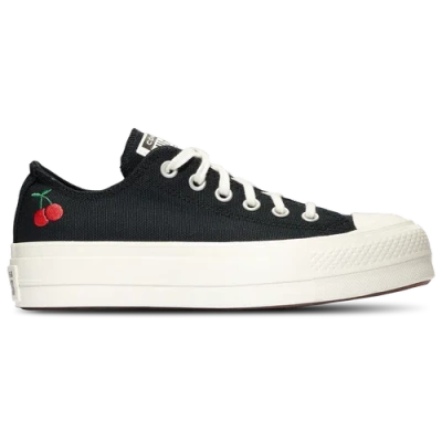 Converse Womens  Chuck Taylor All Star Lift Ox In Egret/black/red