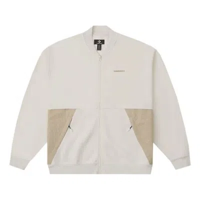 Converse Wordmark Bomber Jacket 'beige' In Neutral