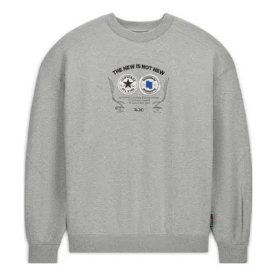 Converse X Ader Error Shapes Crew Sweatshirt 'vintage Grey Heather' In Gray