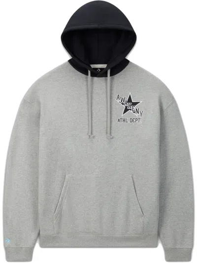 Converse X Awake Fleece Hoodie In 灰色