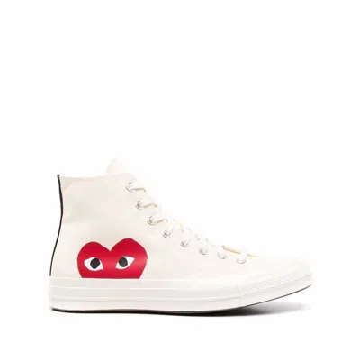Converse X Cdg Shoes In Neutrals/red