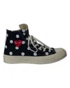 Converse X Comme De Garcons Comme Des Garçons Play X Converse 70s Spotted High-top Trainers In Black Cotton In Black