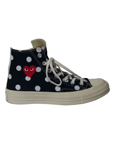 Converse X Comme De Garcons Comme Des Garçons Play X Converse 70s Spotted High-top Trainers In Black Cotton