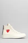 Converse X Comme Des Garãons Play Converse X Comme Des Garçons Play Chuck 70 Cdg High Sneakers In Beige