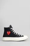 Converse X Comme Des Garãons Play Converse X Comme Des Garçons Play Chuck 70 Cdg High Sneakers In Black