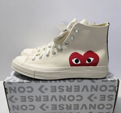 Pre-owned Converse X Comme Des Garcons Chuck 70 High Top Milk Men's Shoes Sz 13 (a08792c) In White
