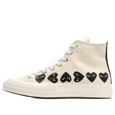 Converse X Comme Des Garcons Play Chuck 70 Hi 'multi Heart - Milk Black'