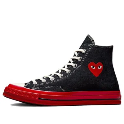 Converse X Comme Des Garcons Play Chuck 70 High 'black Red' In Multi