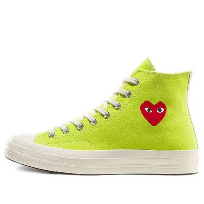Converse X Comme Des Garcons Play Chuck 70 High 'bright Green' In Multi