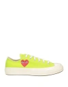 Converse X Comme Des Garçons Play Man Sneakers Lime Green Size 9.5 Textile Fibers In Green