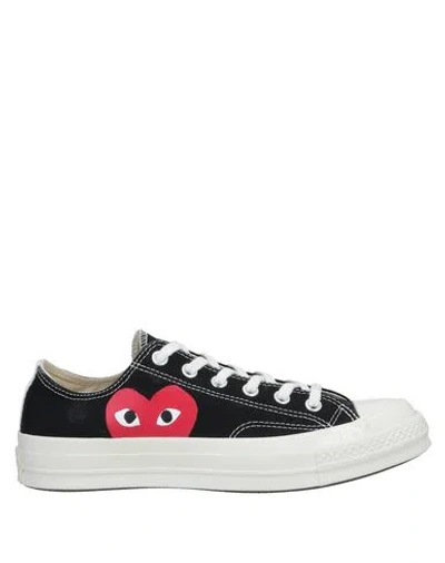 Converse X Comme Des Garçons Play Man Sneakers Black Size 10.5 Textile Fibers