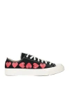 Converse X Comme Des Garçons Play Man Sneakers Black Size 9 Textile Fibers In Black