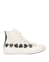Converse X Comme Des Garçons Play Canvas High-top Sneaker In White