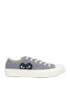 Converse X Comme Des Garçons Play Man Sneakers Grey Size 8.5 Textile Fibers In Grey