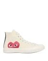 Converse X Comme Des Garçons Play Canvas High-top Sneaker In White