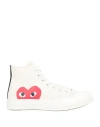 Converse X Comme Des Garçons Play Canvas High-top Sneaker In White