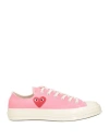 Converse X Comme Des Garçons Play Man Sneakers Pink Size 9.5 Textile Fibers