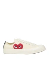 Converse X Comme Des Garçons Play Man Sneakers White Size 9.5 Textile Fibers
