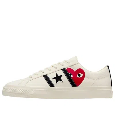 Converse X Comme Des Garçons Play One Star Academy Pro 'milk Black' In Neutral