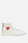 Converse X Comme Des Garçons Play Small Heart Hi Top In White