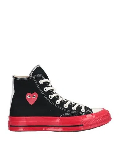 Converse X Comme Des Garçons Play Woman Sneakers Black Size 5.5 Cotton