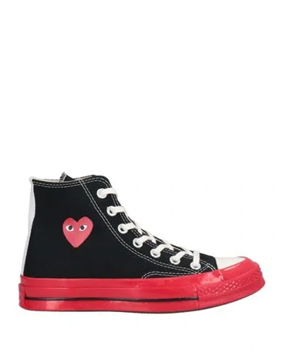 Converse X Comme Des Garçons Play Woman Sneakers Black Size 8.5 Cotton