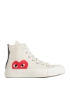 Converse X Comme Des Garçons Play Converse X Comme Des Garcons Play Hi Top In White