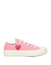 Converse X Comme Des Garçons Play Woman Sneakers Pink Size 5.5 Textile Fibers