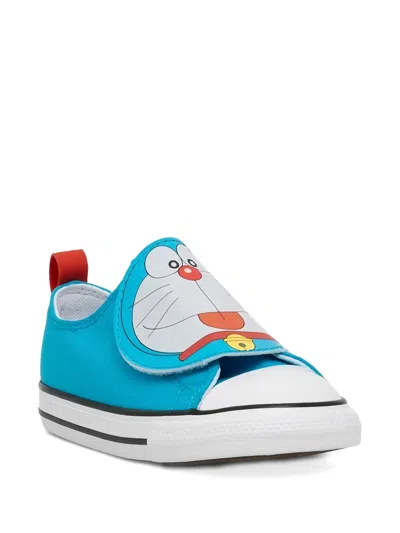 Converse Kids' X Doraemon Cartoon-appliqué Sneakers In Blue