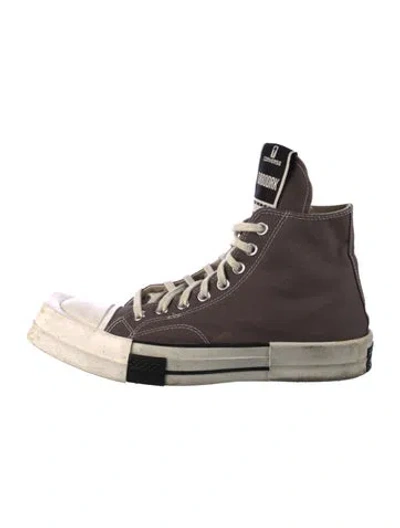 Pre-owned Converse X Drkshdw Canvas Colorblock Pattern Sneakers In Brown