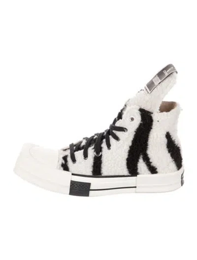 Pre-owned Converse X Drkshdw Faux Fur Animal Print Sneakers In Neutrals