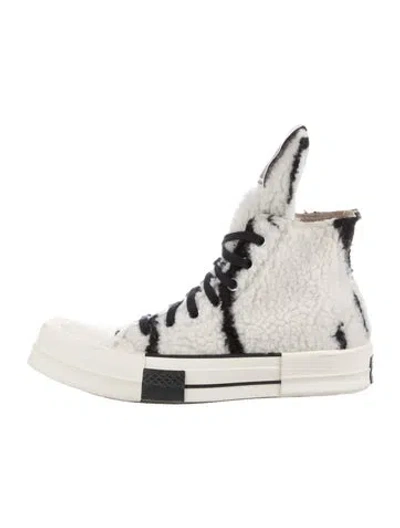 Pre-owned Converse X Drkshdw Faux Fur Graphic Print Sneakers In Black/neutrals