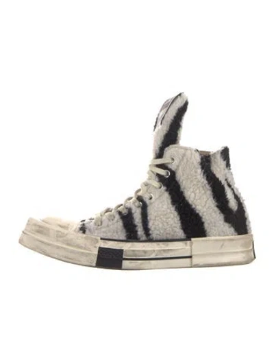 Pre-owned Converse X Drkshdw Faux Fur Printed Sneakers In Neutral