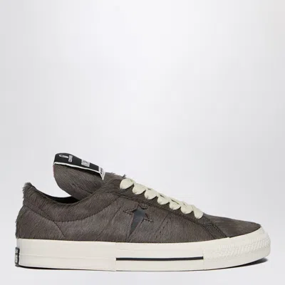 Converse X Drkshdw Dark Dust Brown Onestr Calf Hair Sneakers In Black