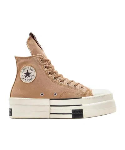 Converse X Drkshdw Rick Owens Drkshdw X Converse Chuck 70 High-top Canvas Shoes In Nude