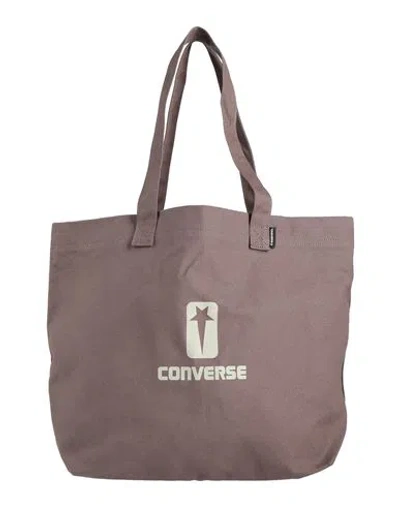 Converse X Drkshdw Woman Shoulder Bag Khaki Size - Cotton In Beige