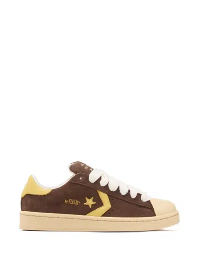 Converse X Golf Le Fleur* Pro Leather Sneakers In Brown