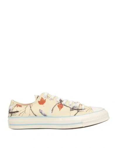 Converse X Golf Wang Woman Sneakers Ivory Size 7 Textile Fibers In White