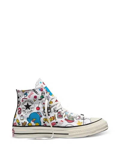 Converse X Hello Kitty And Friends Chuck 70 Stickers Sneakers In White