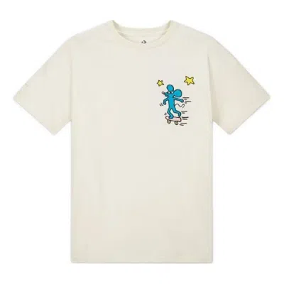 Converse X Keith Haring Mouse T-shirt Asia Sizing 'egret' In Neutral