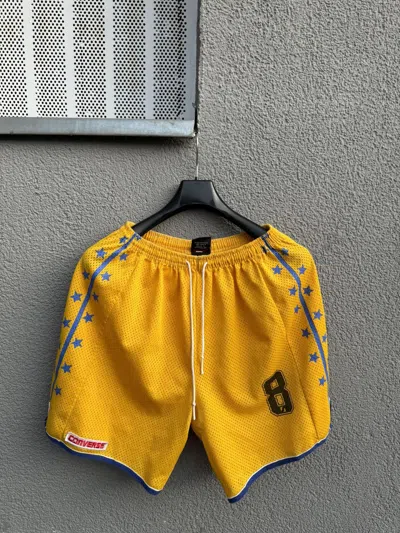Pre-owned Converse X Made In Usa Vintage Converse Athletic /basketball Shorts In Yellow