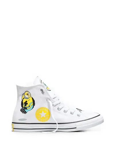 Converse X Minions Chuck Taylor All Star High Top Shoes In White