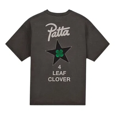 Converse X Patta Four-leaf Clover Short Sleeve T-shirt 'black' In Gray