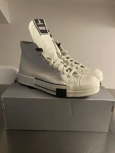 Pre-owned Converse X Rick Owens Converse Drkstar Chuck High Shoes In White/egret