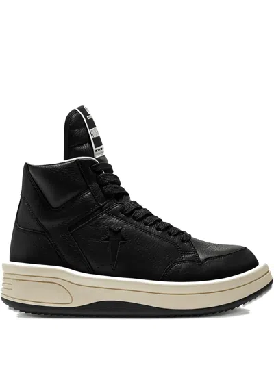 Converse X Rick Owens Drkshdw Star High-top Sneakers In Black